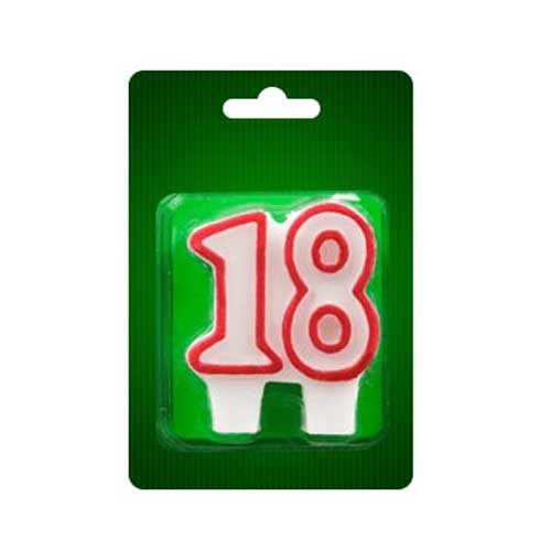 Number Eighteen Candle